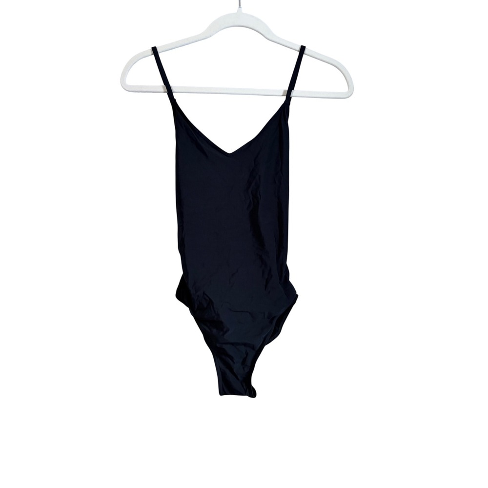 Calvin Klein Womens Black One Piece Swimsuit Cross Back Cut Out Size 8 NWT